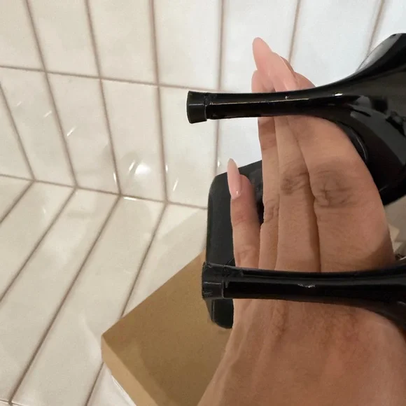 Steve Madden Black Peep-Toe Heels - Picture 5 of 5